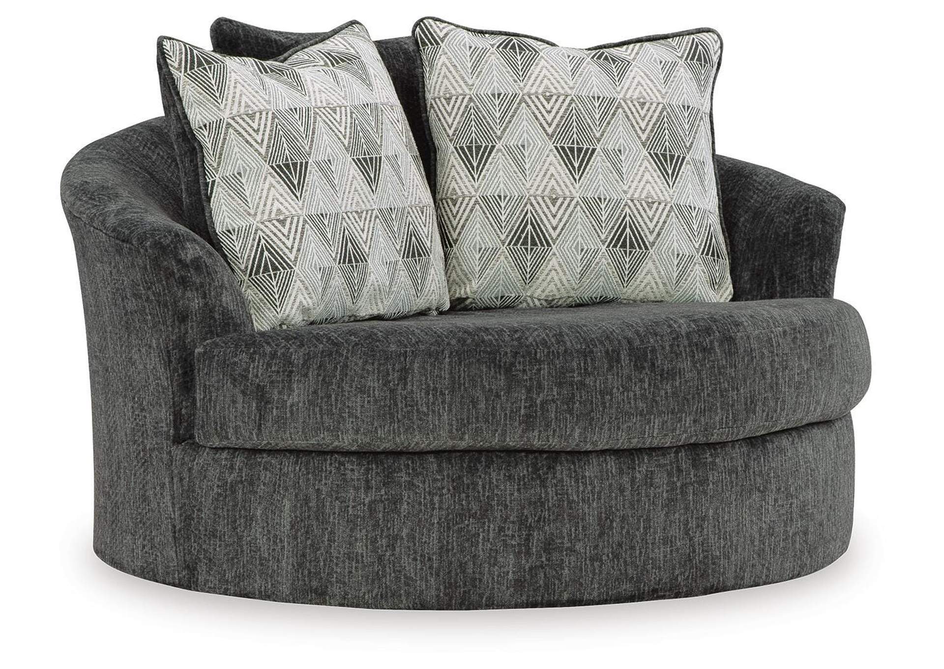 Biddeford Oversized Swivel Accent Chair angled view