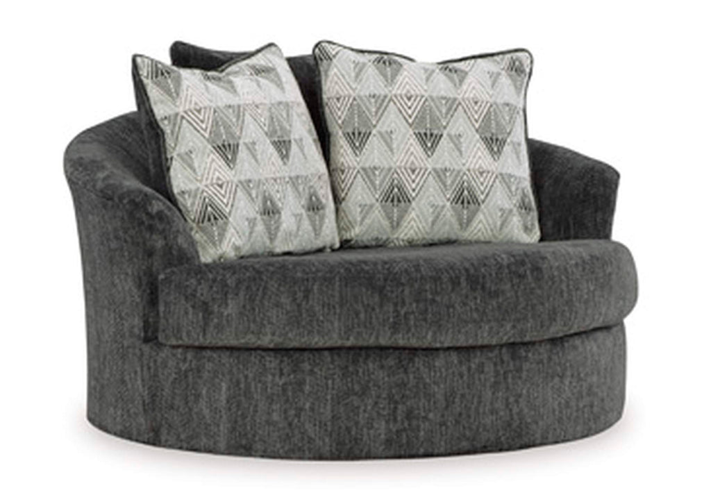 Biddeford Oversized Swivel Accent Chair angled view