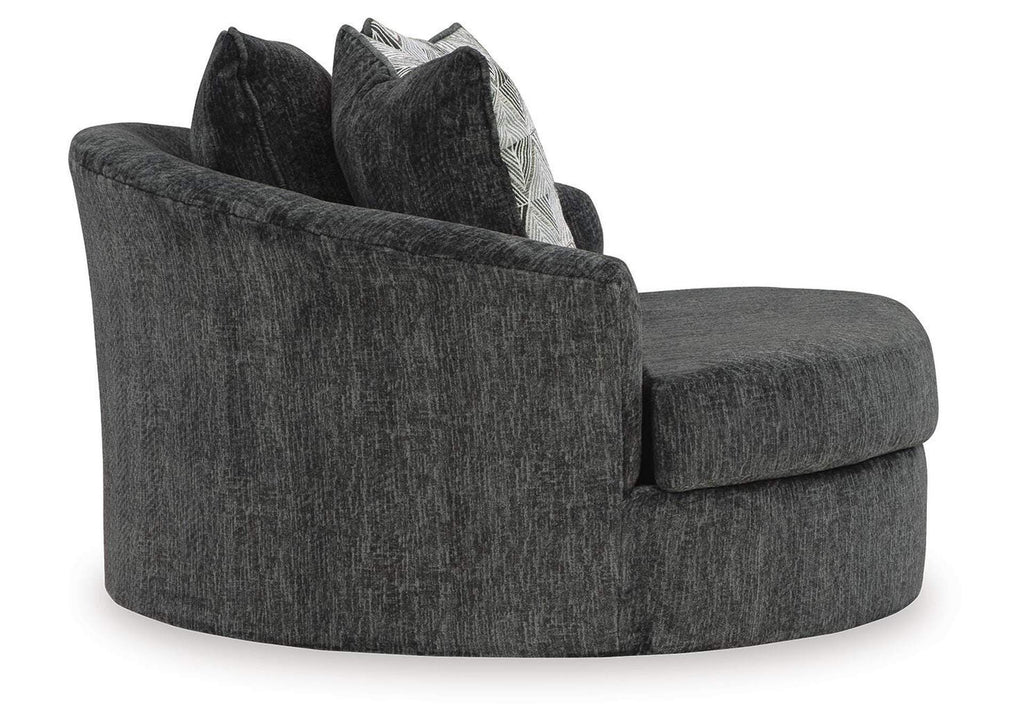 Biddeford Oversized Swivel Accent Chair side view