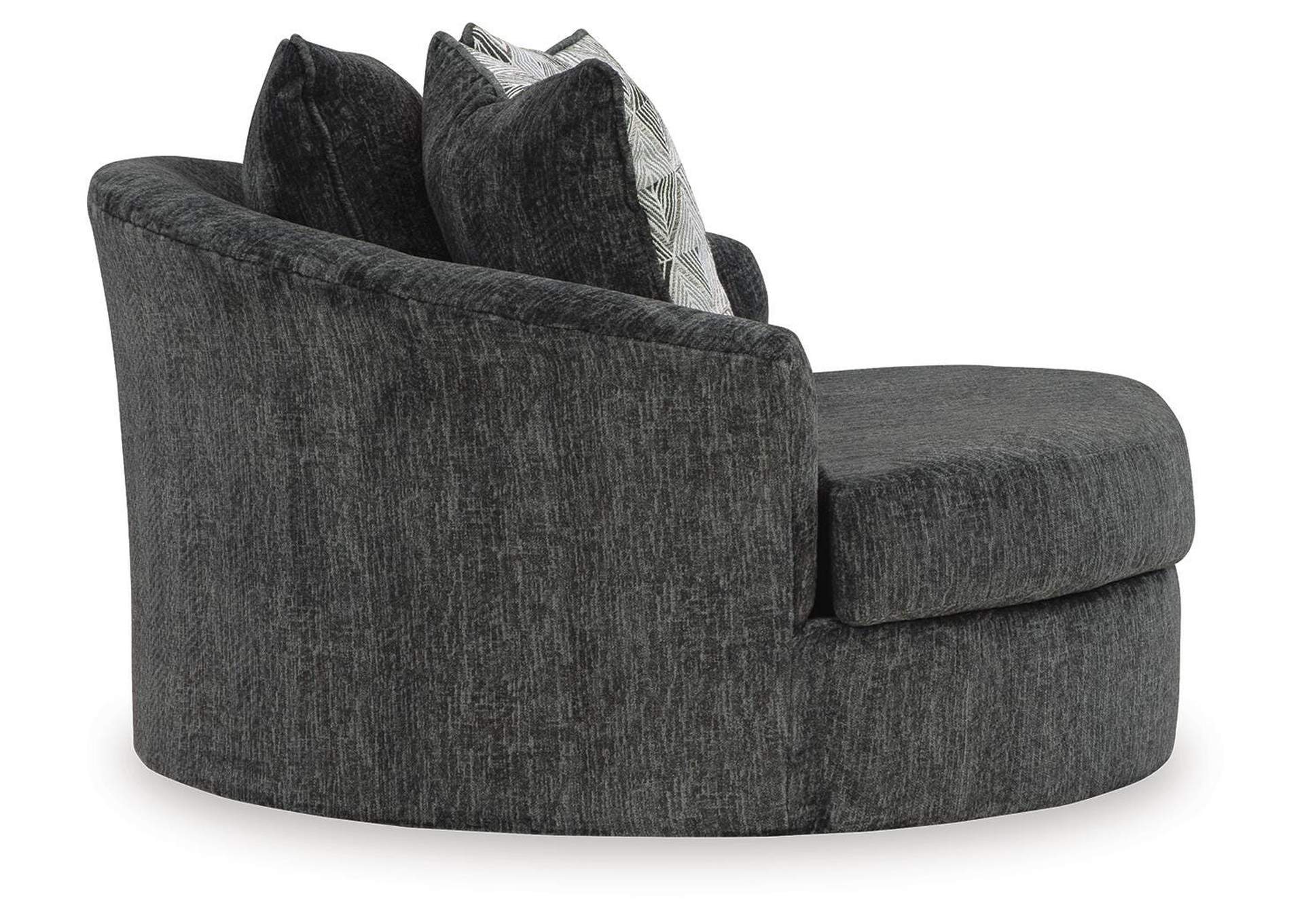 Biddeford Oversized Swivel Accent Chair side view