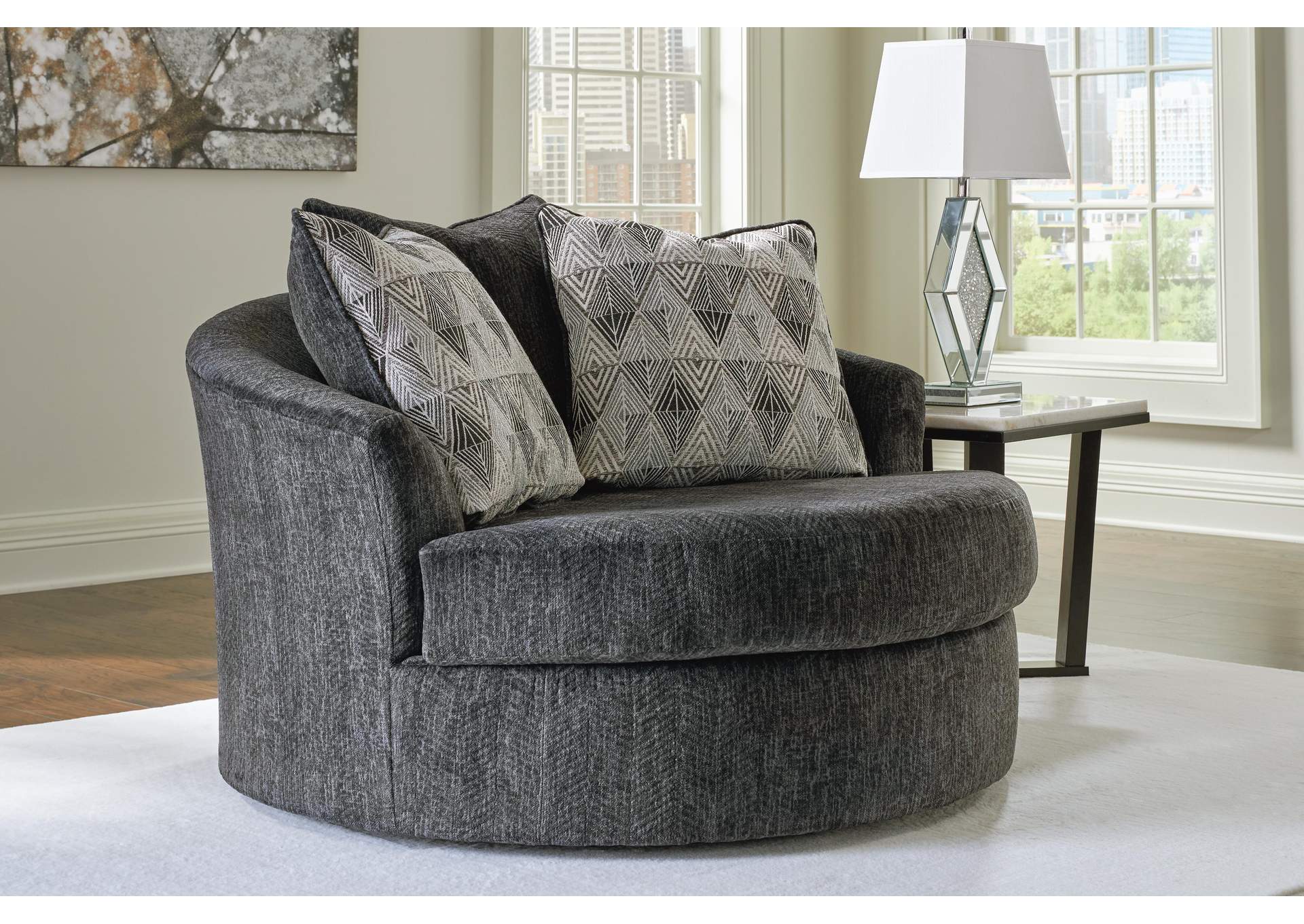 Biddeford Oversized Swivel Accent Chair