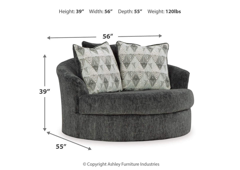 Biddeford Oversized Swivel Accent Chair dimensions