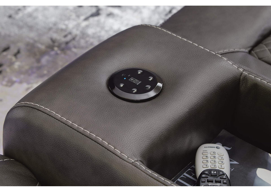 Fyne-Dyme Power Reclining Loveseat with Console