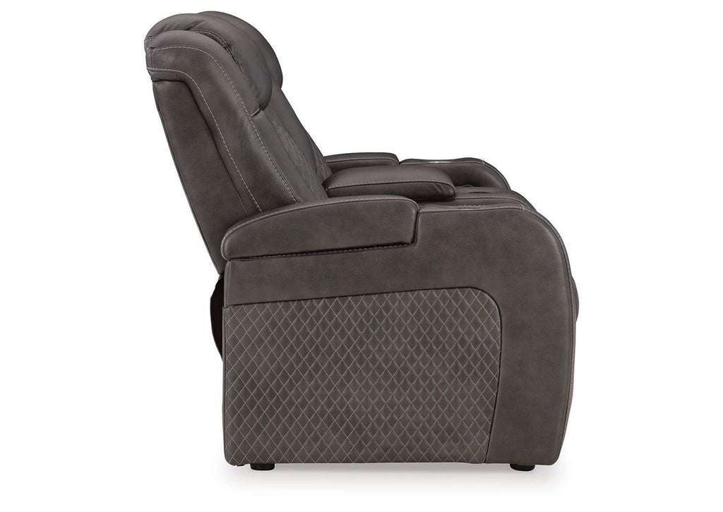 Fyne-Dyme Power Reclining Loveseat with Console side view