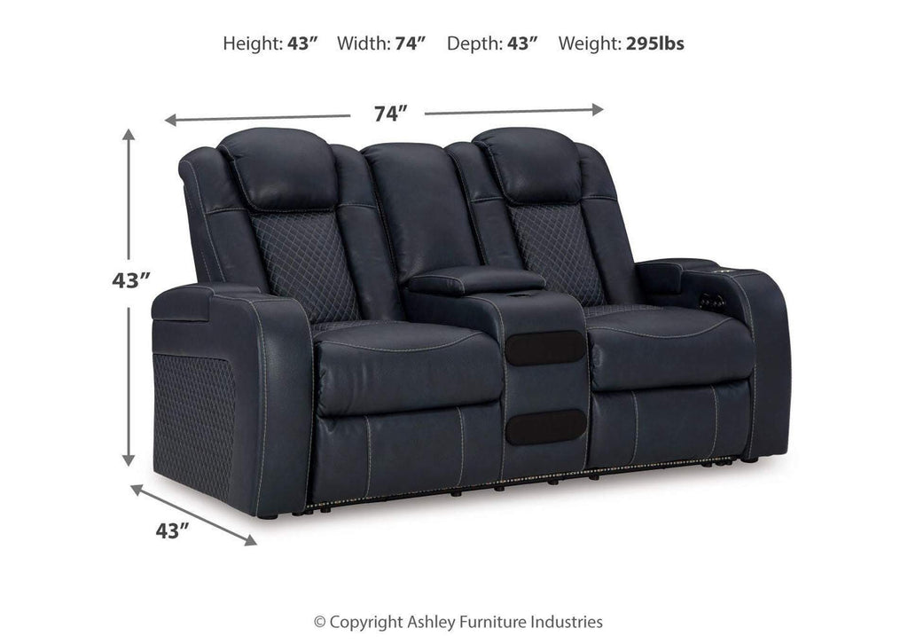 Fyne-Dyme Power Sofa, Loveseat and Recliner dimensions