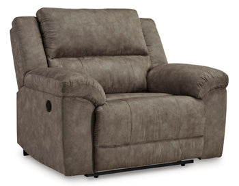 Laresview Oversized Recliner in Fossil, closed view