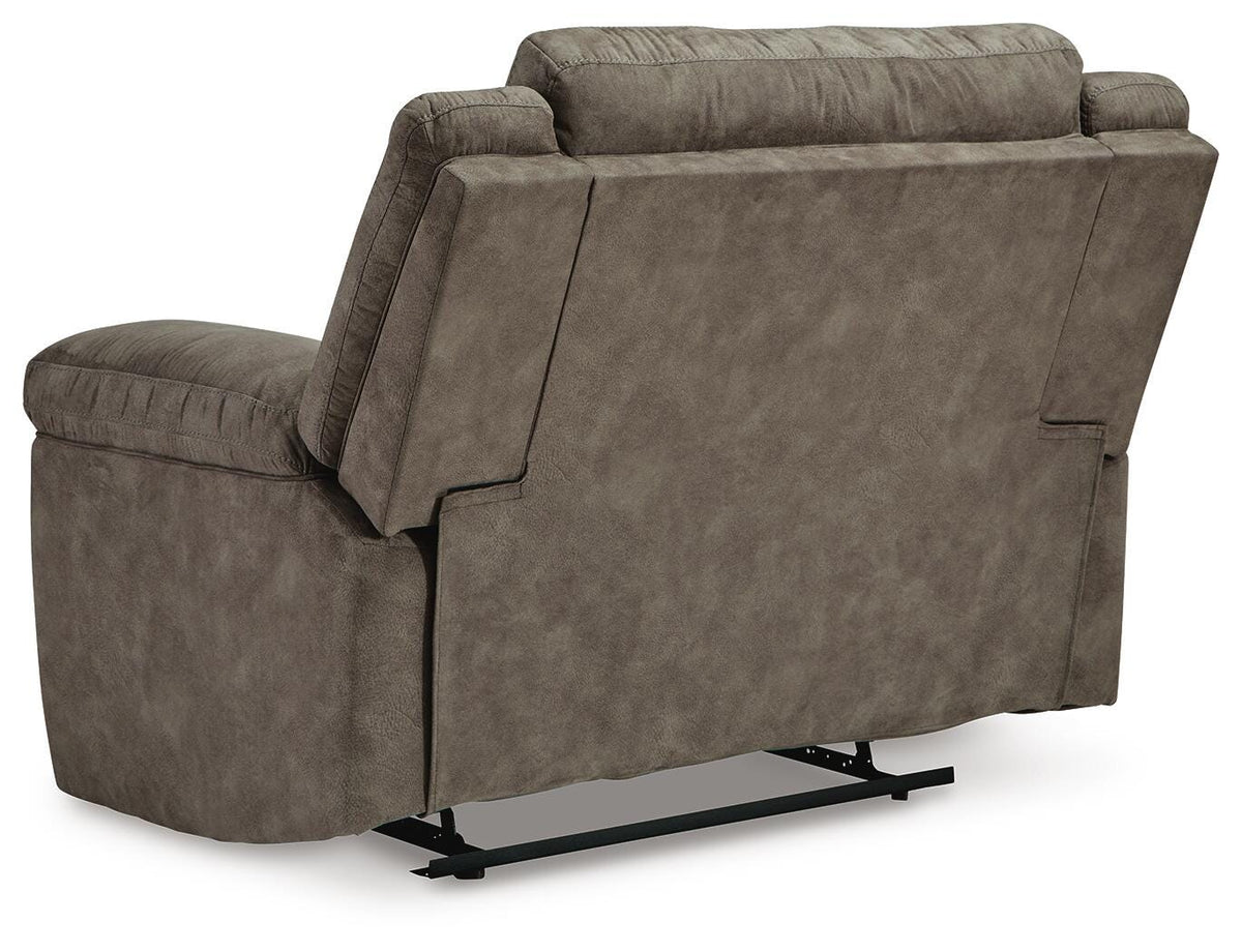 Laresview Oversized Recliner in Fossil, back view