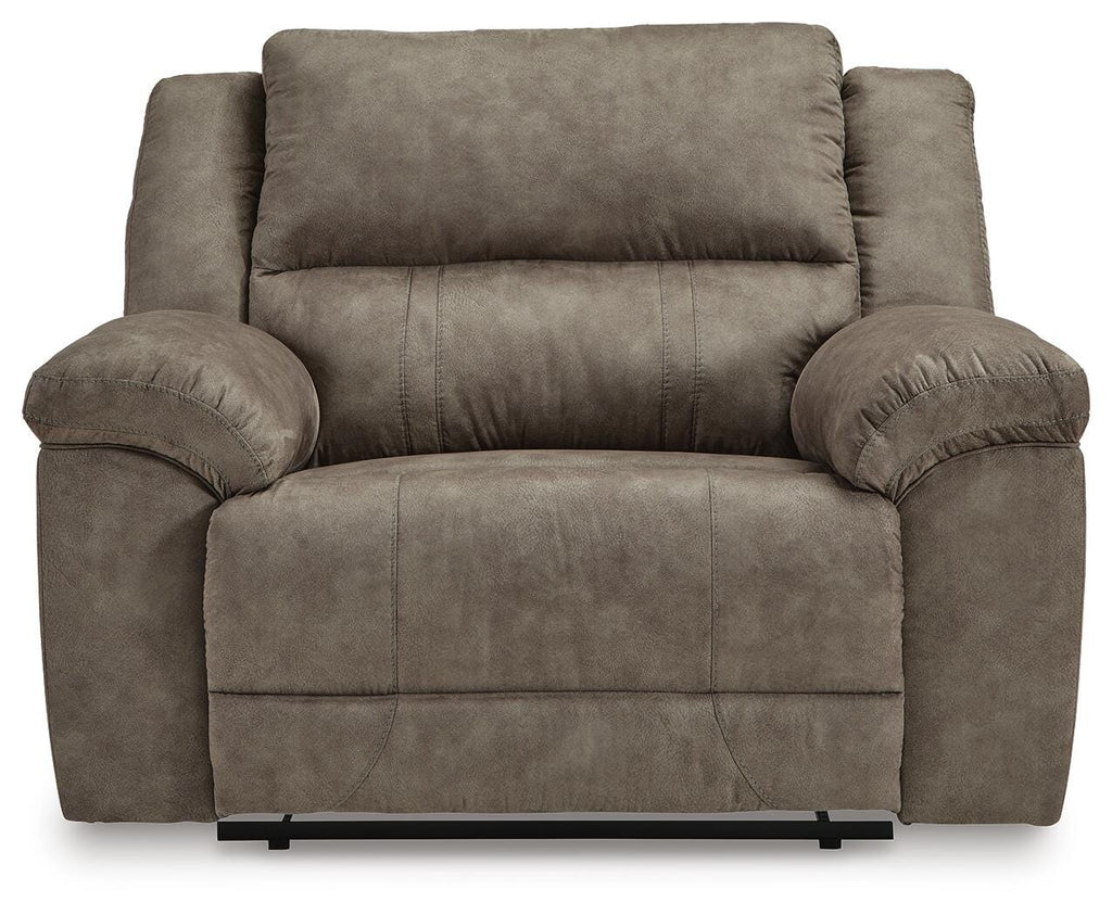 Laresview Oversized Recliner in Fossil, front view