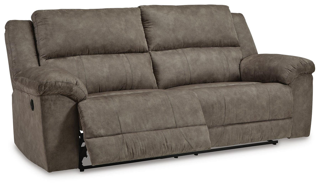 Laresview Reclining Sofa in Fossil, open view