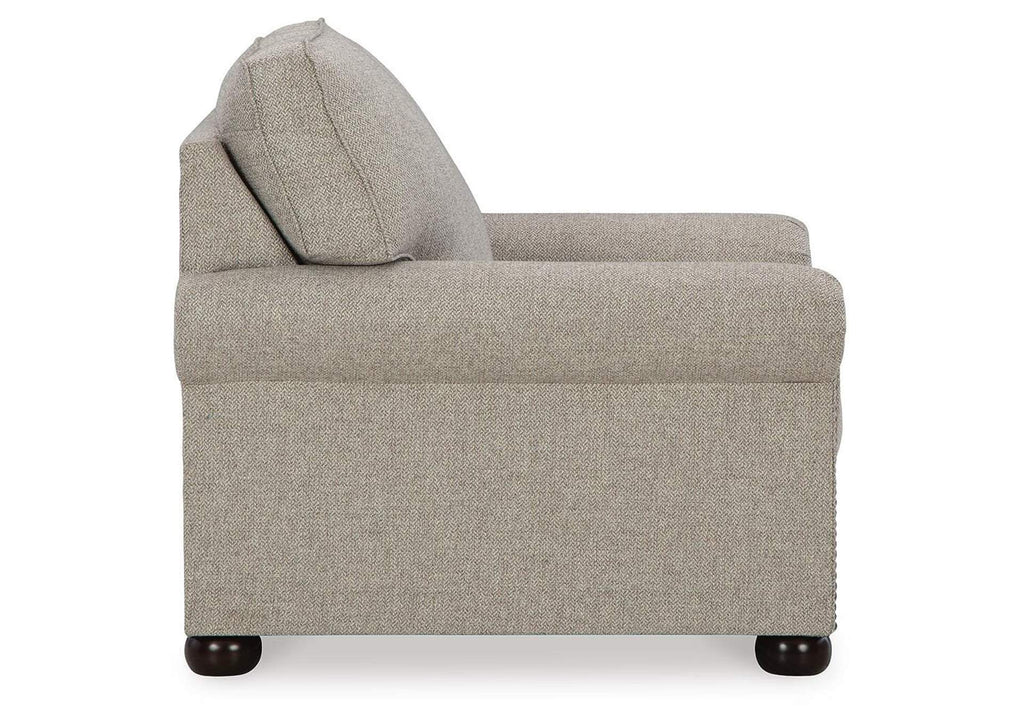 Gaelon Sofa, Loveseat, Chair and Ottoman side view
