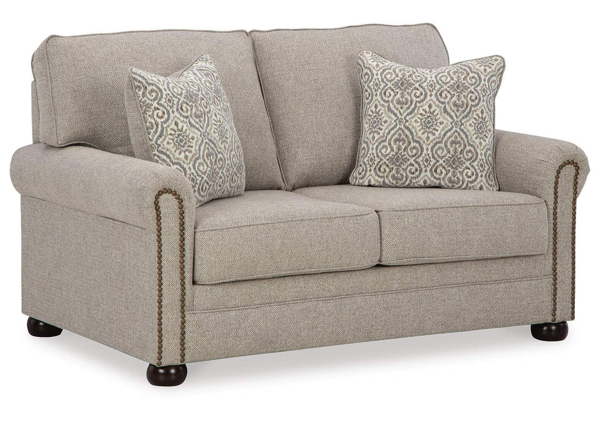 Gaelon Sofa, Loveseat, Chair and Ottoman angled view