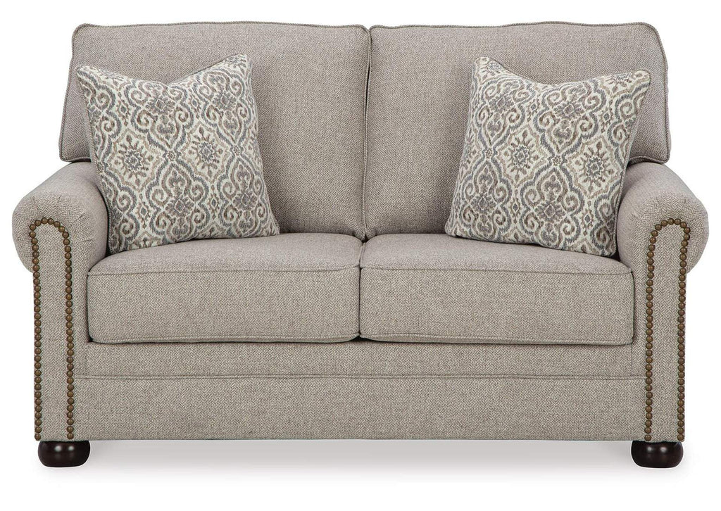 Gaelon Sofa, Loveseat, Chair and Ottoman front view