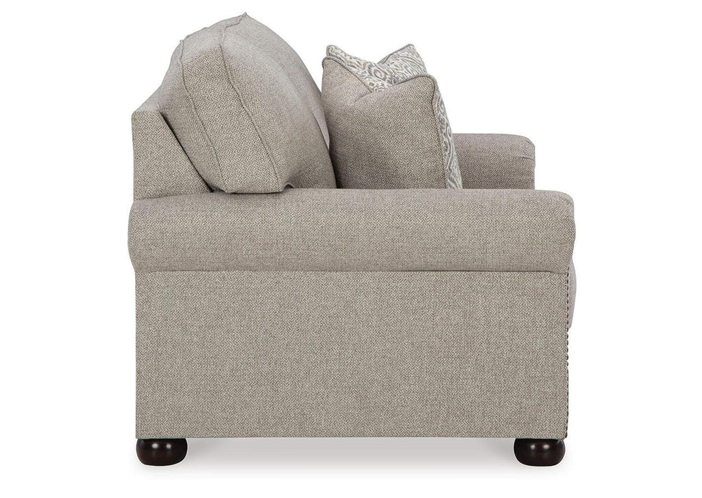 Gaelon Sofa, Loveseat, Chair and Ottoman side view