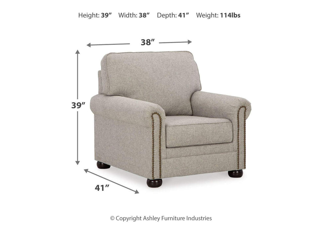 Gaelon Chair and Ottoman dimensions