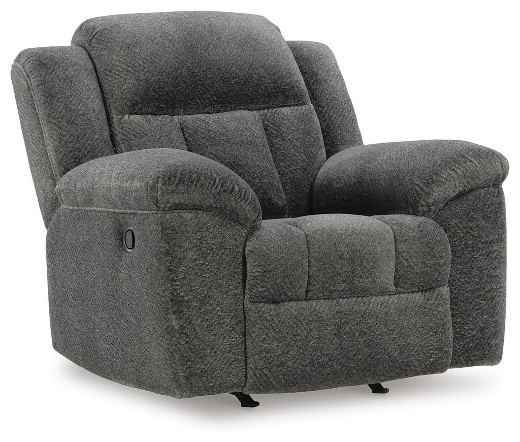 Frohn Recliner in Graphite, closed view