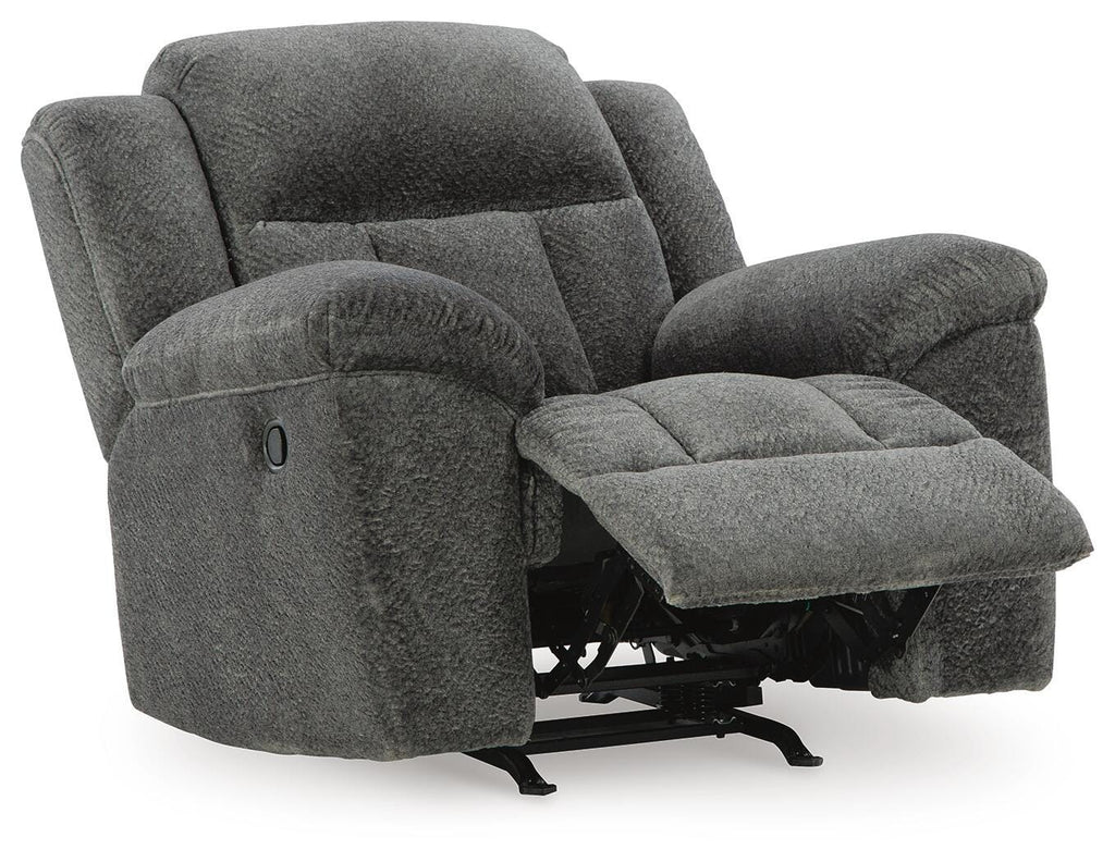 Frohn Recliner in Graphite, open view