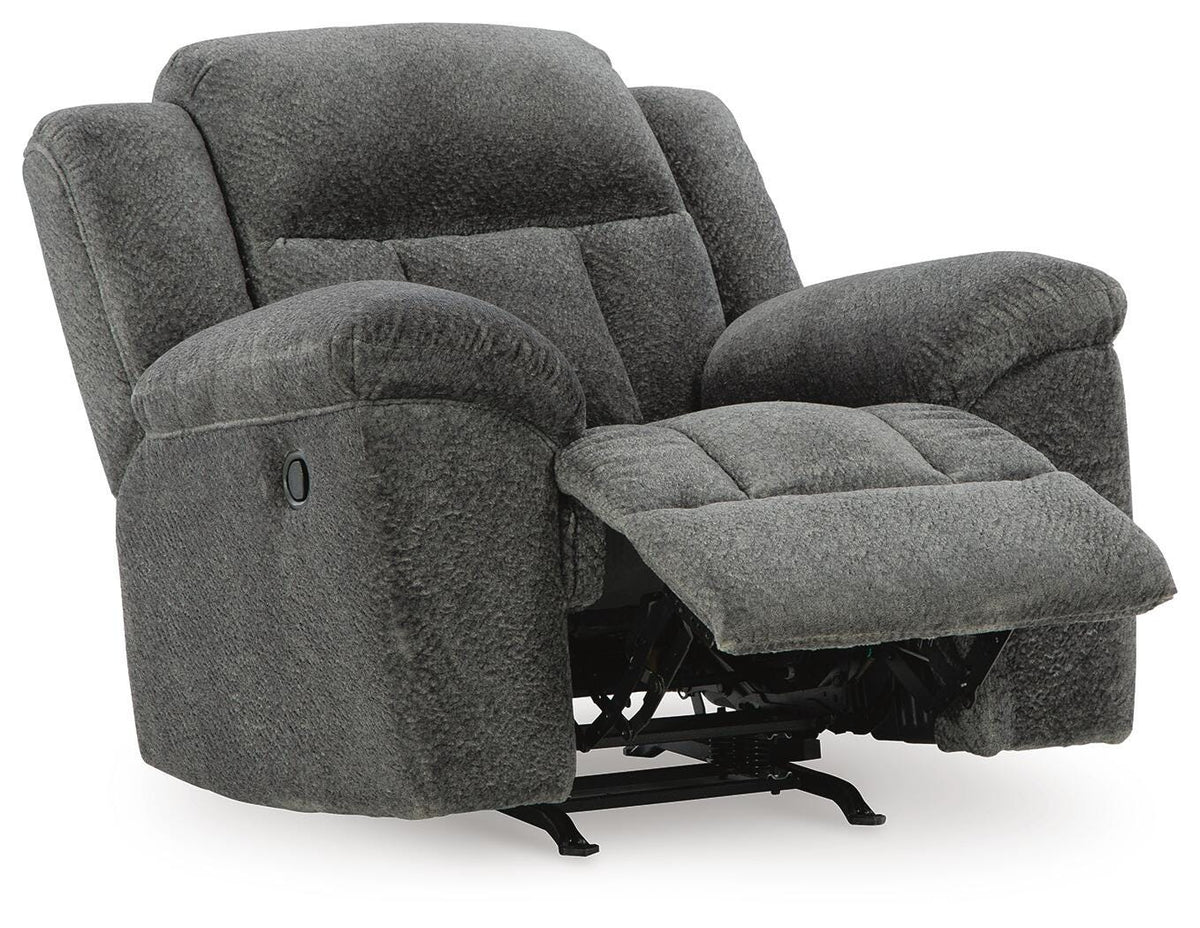 Frohn Recliner in Graphite, open view