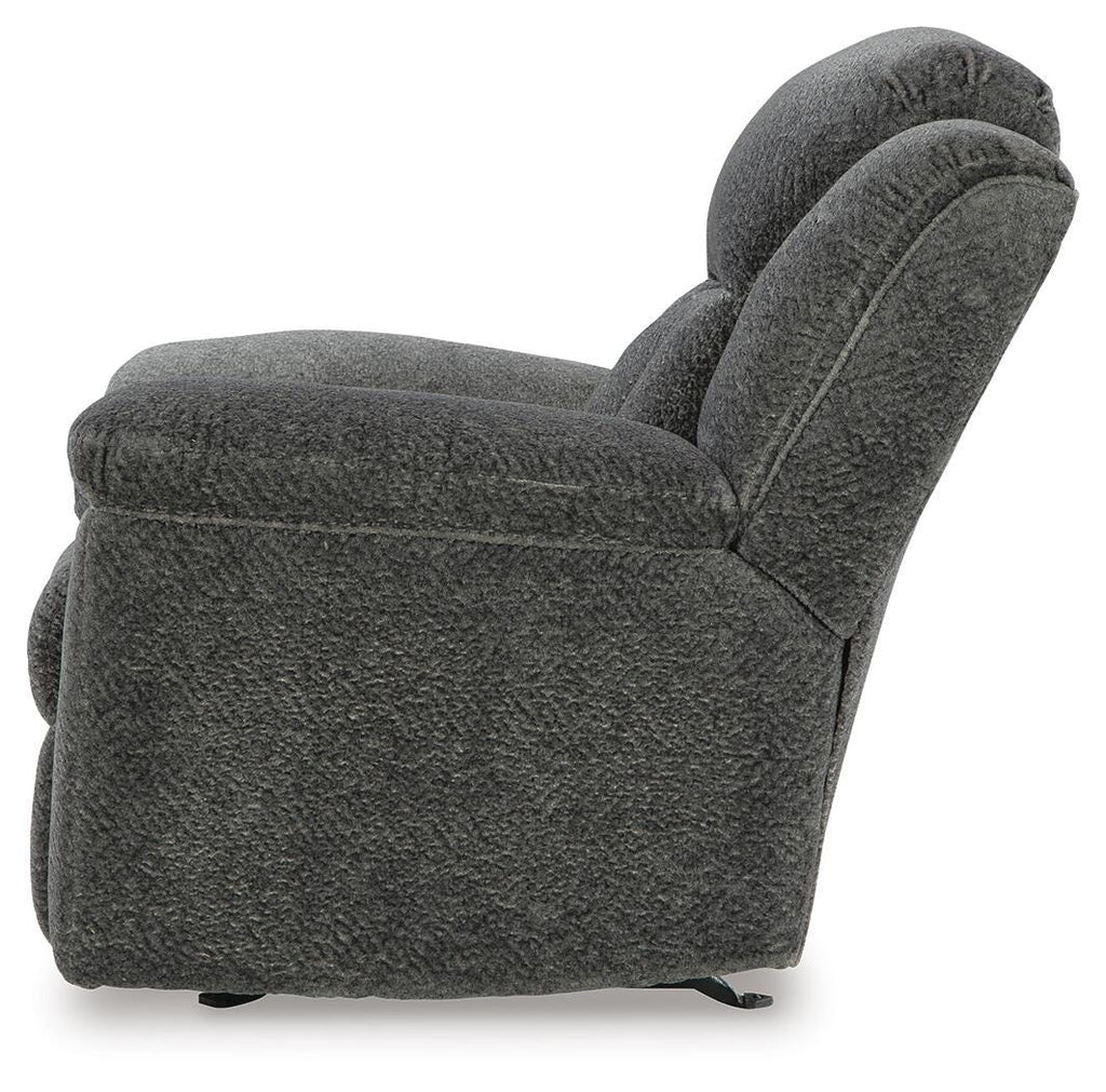 Frohn Recliner in Graphite, alternate side view