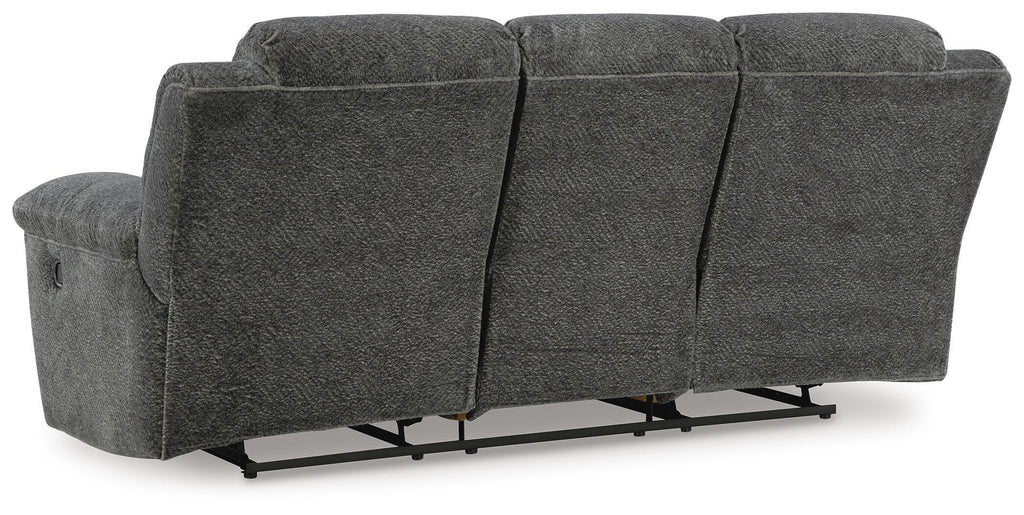 Frohn Reclining Sofa in Graphite, back view