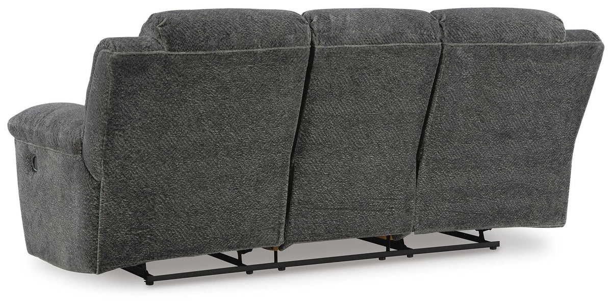 Frohn Reclining Sofa in Graphite, back view