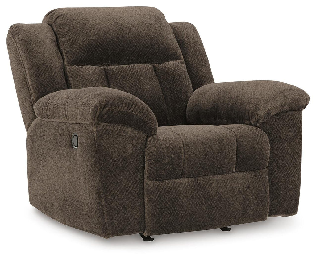 Frohn Recliner in Chocolate, closed view