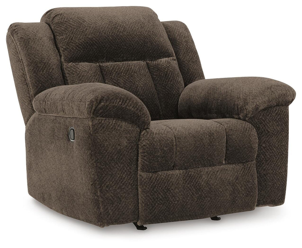 Frohn Recliner in Chocolate, closed view