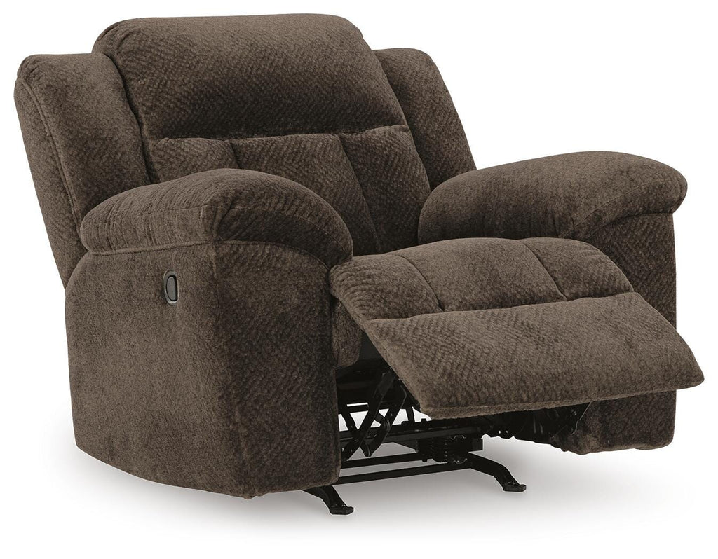 Frohn Recliner in Chocolate, open view