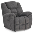 Foreside Recliner in Charcoal, closed view