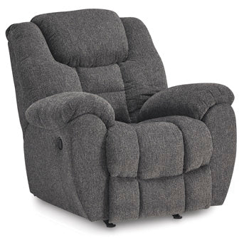 Foreside Recliner in Charcoal, closed view