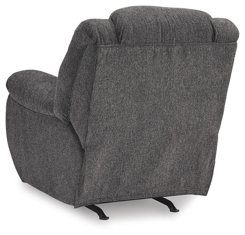 Foreside Recliner in Charcoal, back view