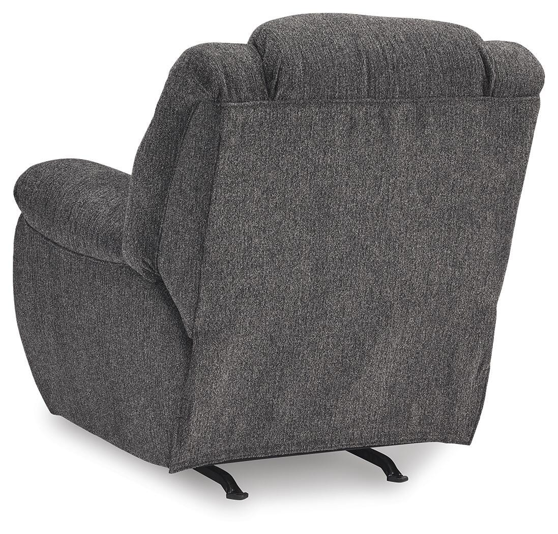 Foreside Recliner in Charcoal, back view