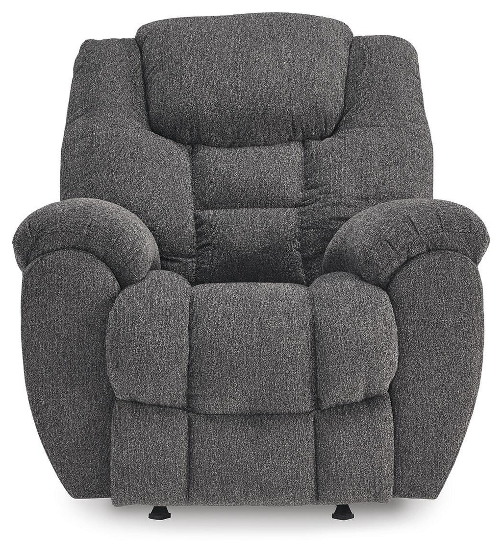 Foreside Recliner in Charcoal, front view