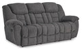 Foreside Reclining Sofa in Charcoal, closed view