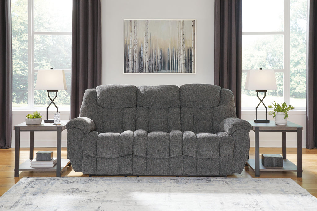 Foreside Reclining Sofa in Charcoal, alternate view 3
