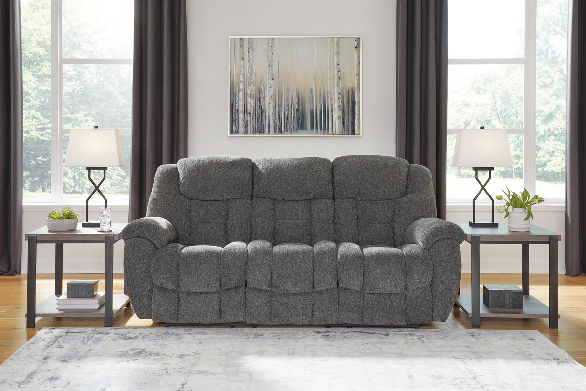 Foreside Reclining Sofa in Charcoal, alternate view 3