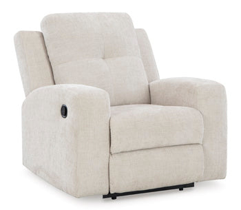 Danum Recliner in Stone, closed view