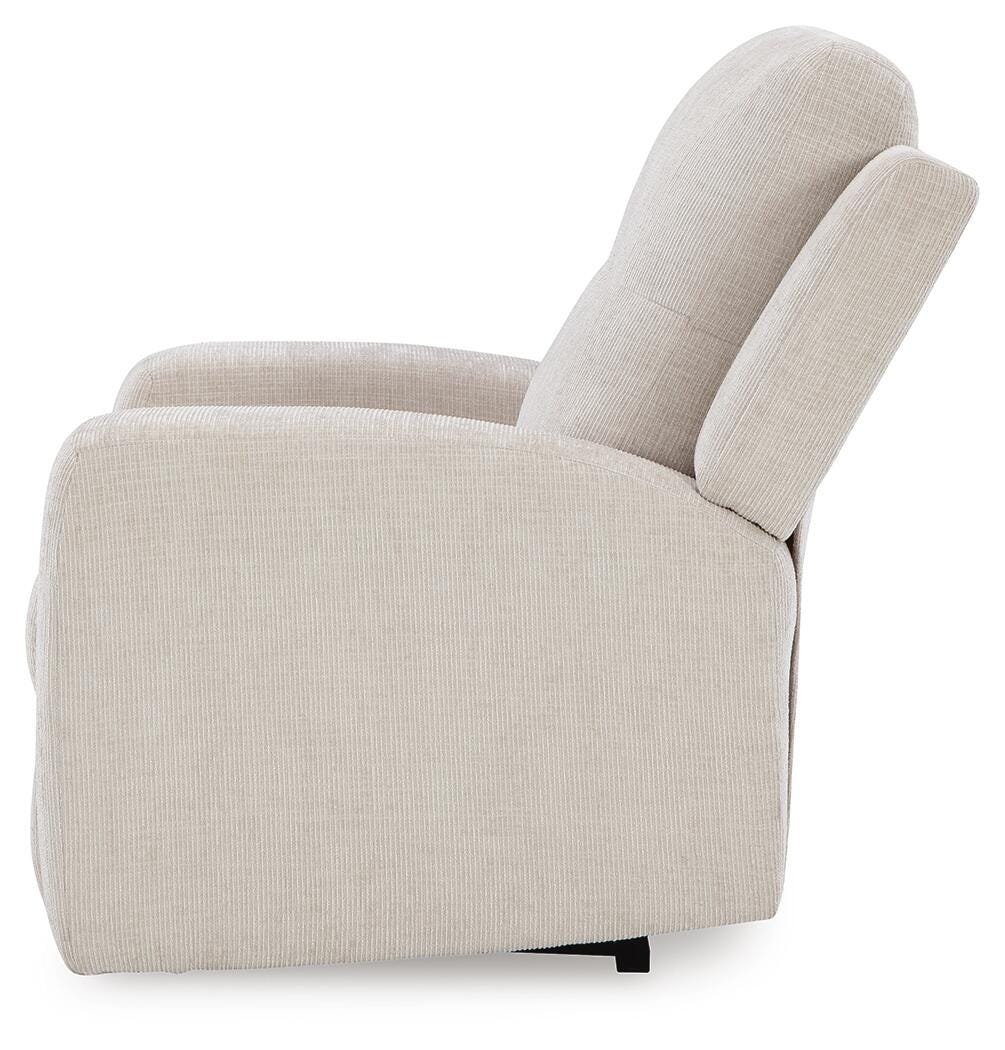 Danum Recliner in Stone, alternate side view