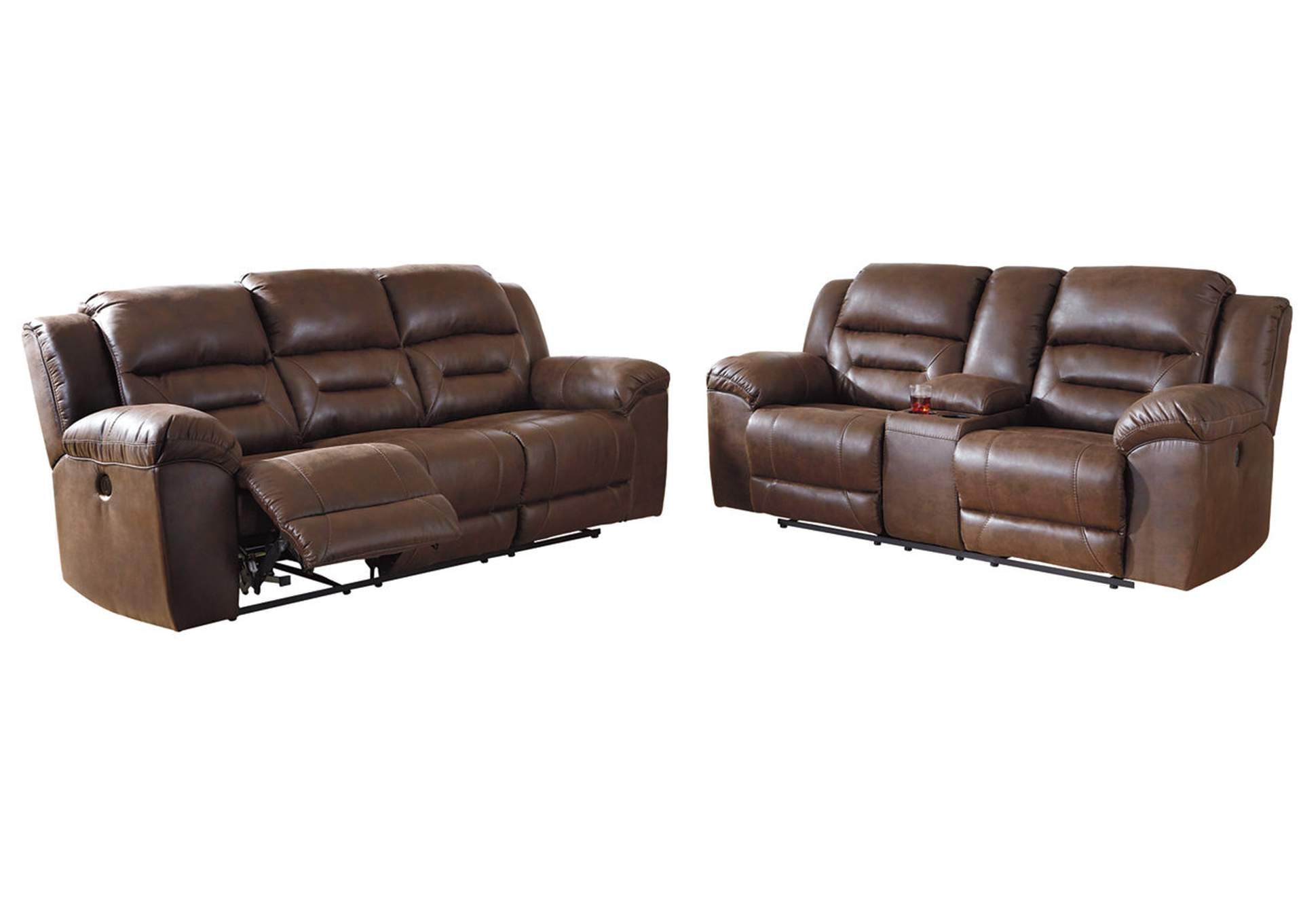 Stoneland Power Reclining Sofa and Loveseat Set
