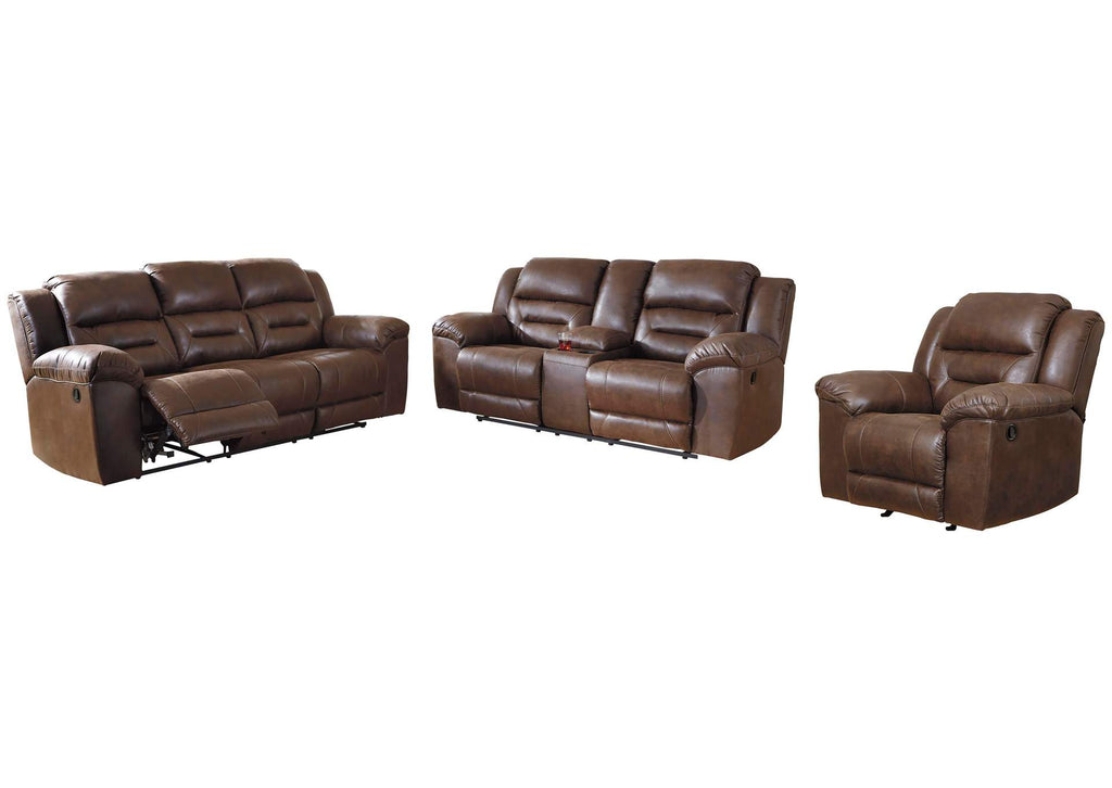 Stoneland Manual Reclining Sofa, Loveseat and Recliner Set
