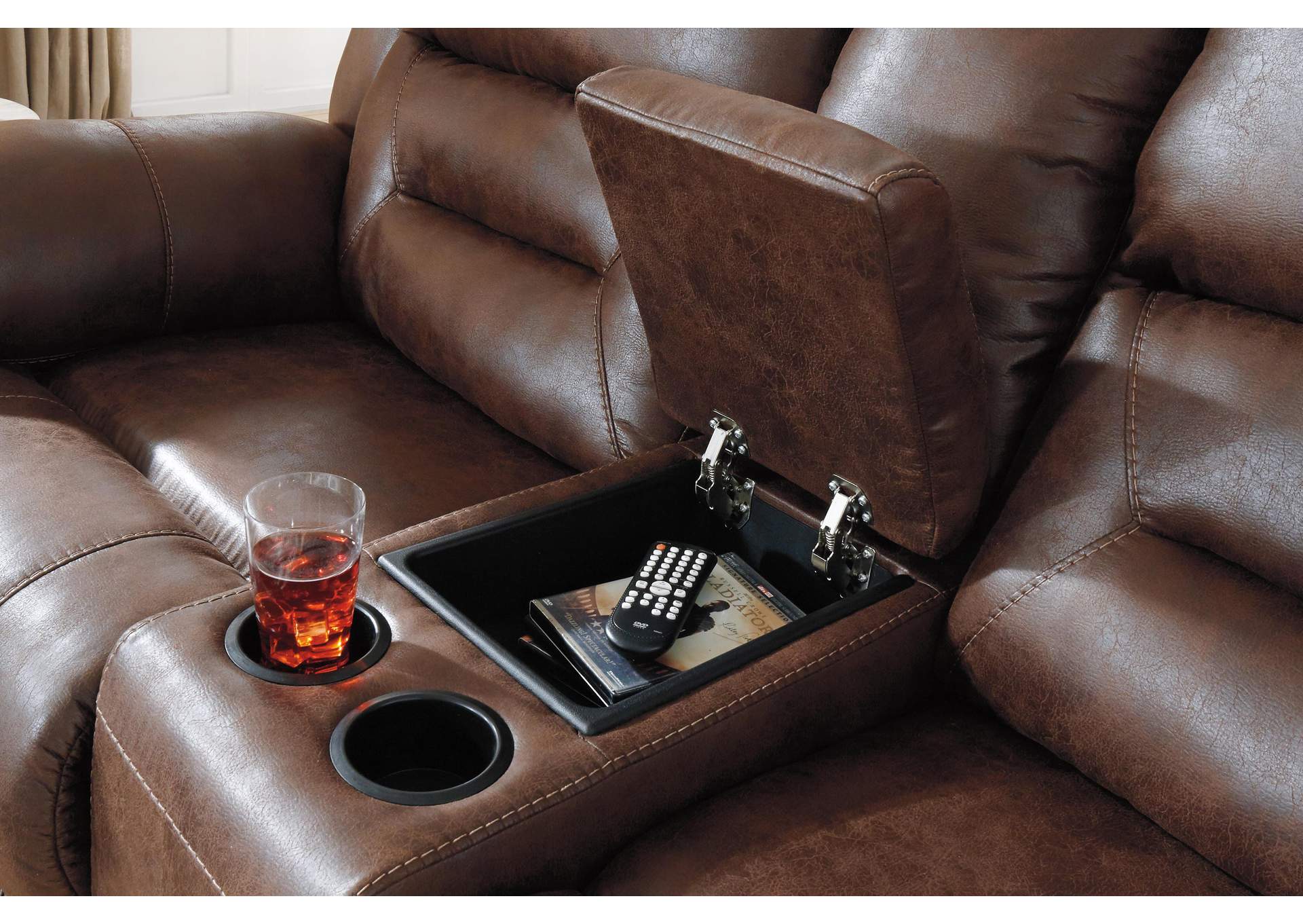 Stoneland Reclining Loveseat with Console