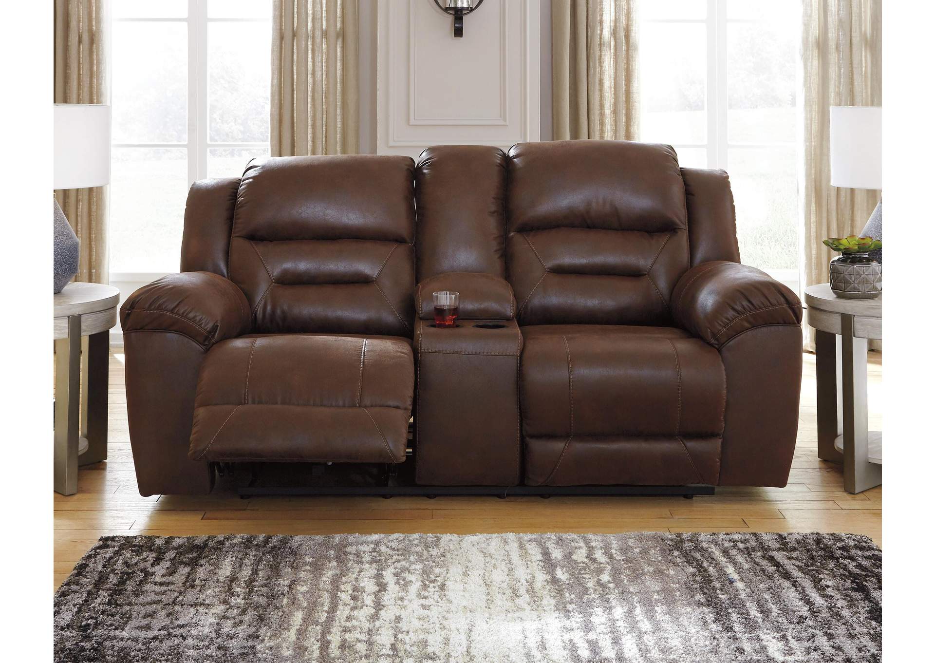Stoneland Power Reclining Loveseat with Console room view