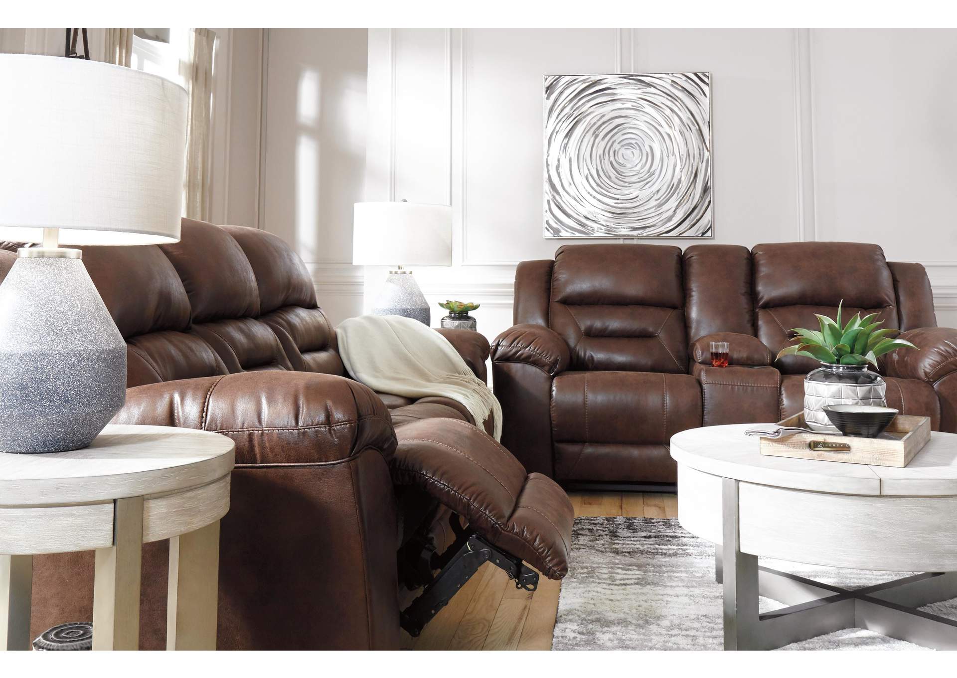 Stoneland Reclining Loveseat with Console
