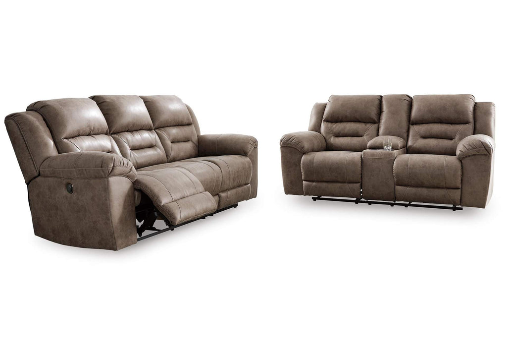 Stoneland Power Reclining Sofa and Loveseat Set