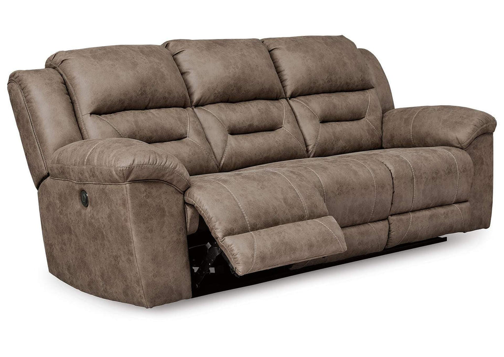 Stoneland Power Reclining Sofa and Loveseat Set angled view
