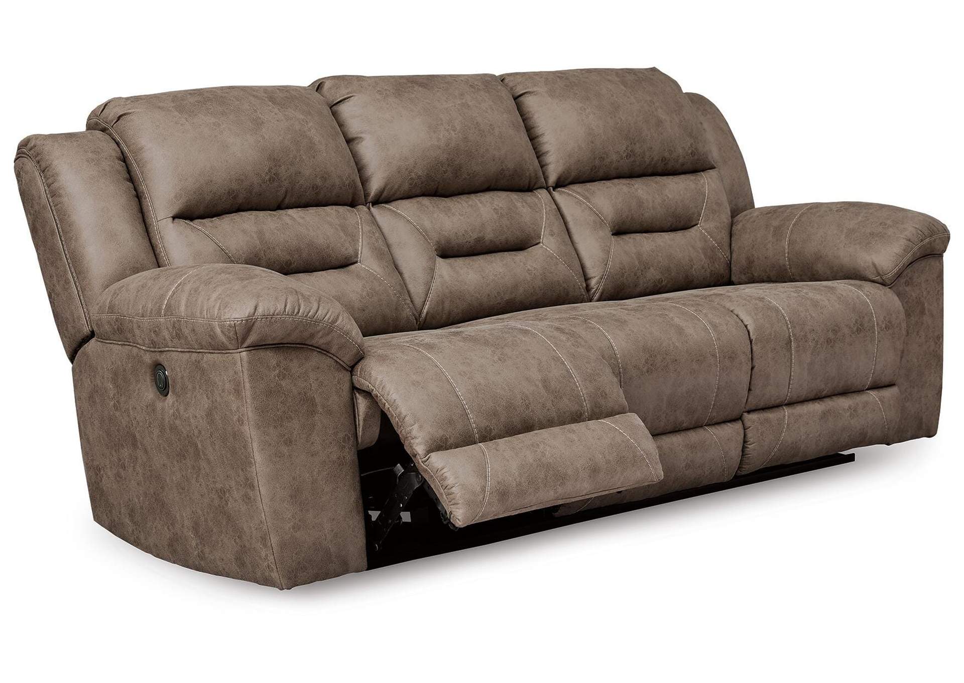 Stoneland Power Reclining Sofa and Loveseat Set angled view