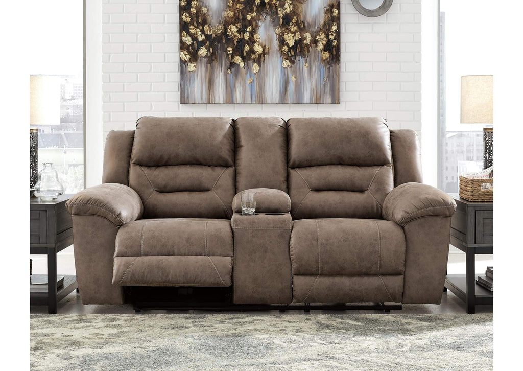 Stoneland Power Reclining Loveseat with Console room view