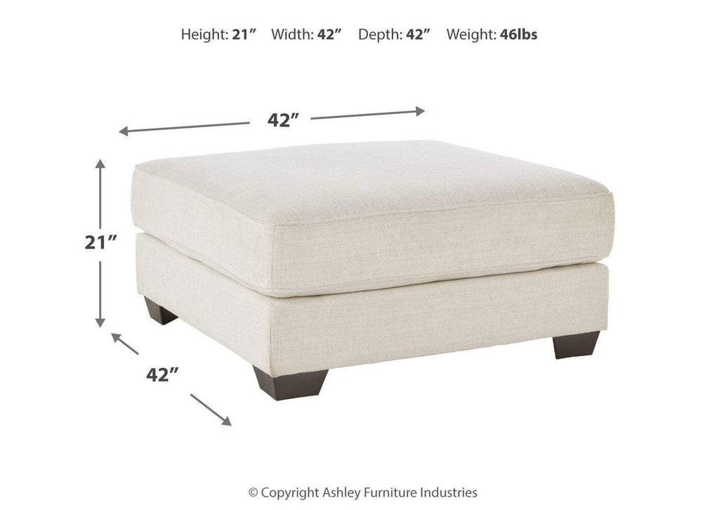 Lerenza Oversized Accent Ottoman dimensions