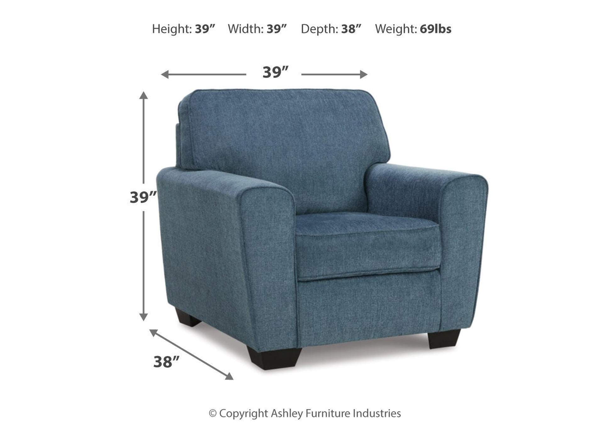 Cashton Sofa, Loveseat, Chair and Ottoman dimensions
