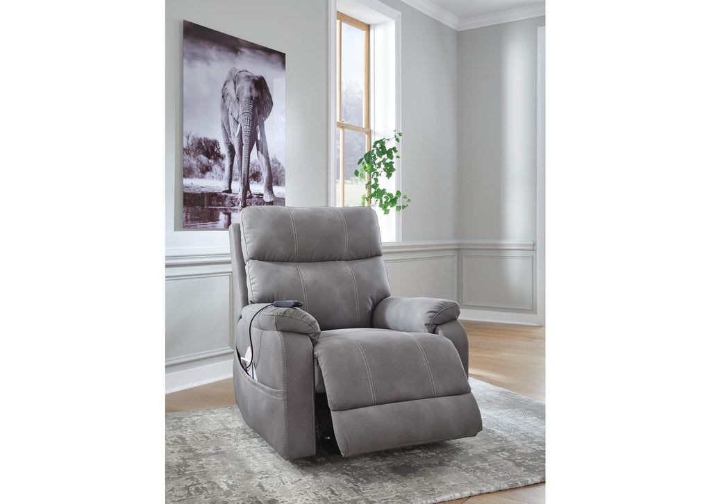 Next-Gen Durapella Power Lift Recliner angled view