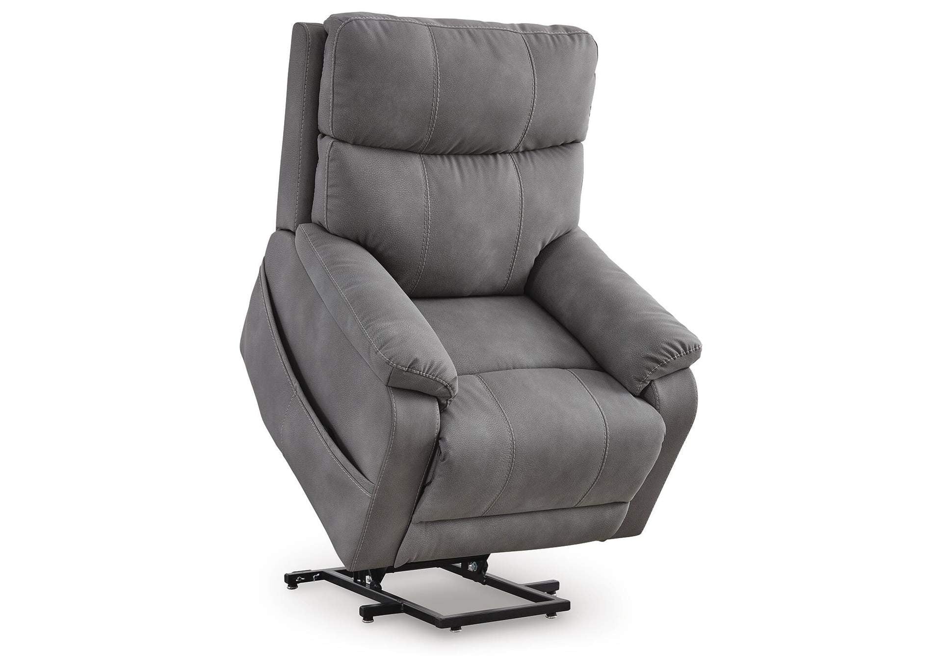 Next-Gen DuraPella Power Lift Recliner in Slate — detail 6